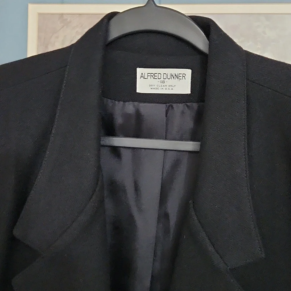 100% Wool Blazer Vintage Royal Button Alfred Dunnner Luxury Office Elegant - Picture 7 of 10